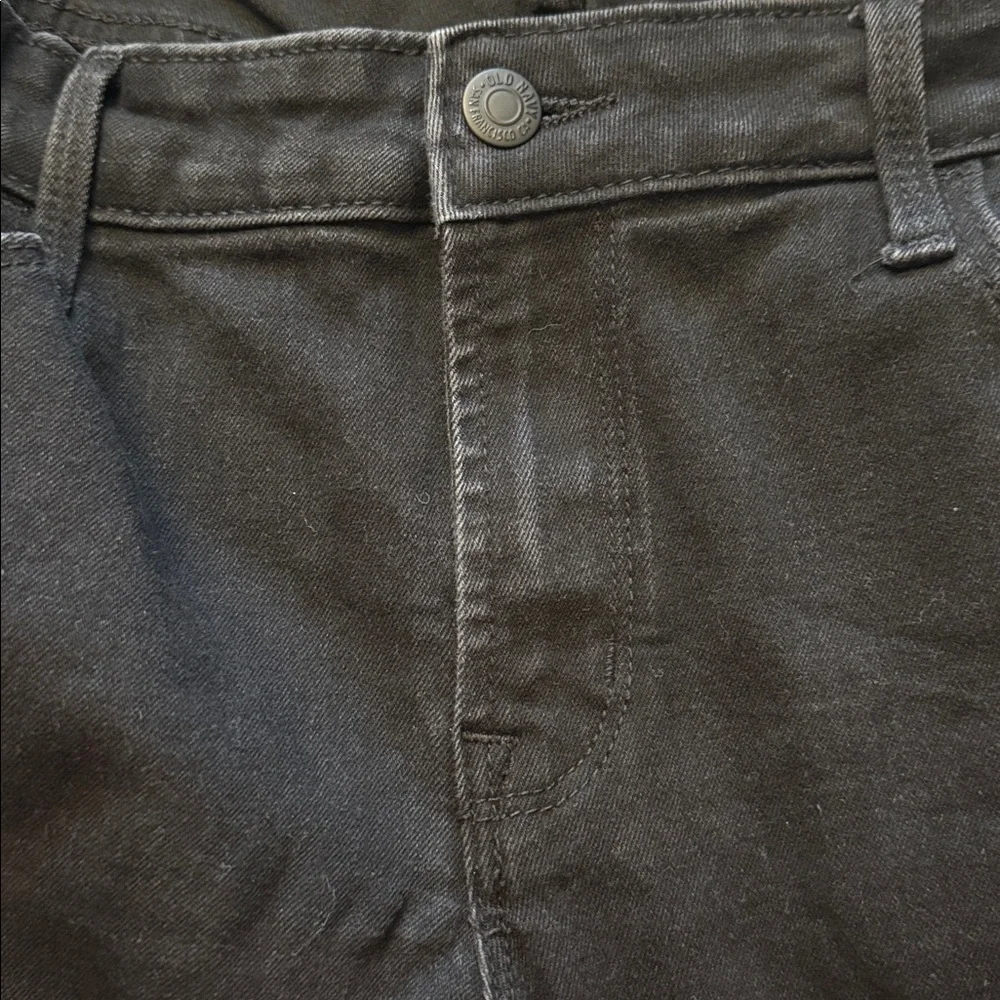 Old Navy 12 Petite Mid-Rise Kicker Bootcut Black Stretch Jeans